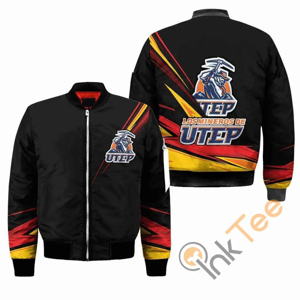 UTEP Miners NCAA Black  Apparel Best Christmas Gift For Fans Bomber Jacket