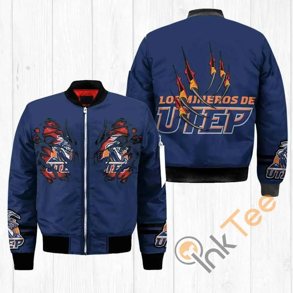 Utep Miners Ncaa Claws  Apparel Best Christmas Gift For Fans Bomber Jacket