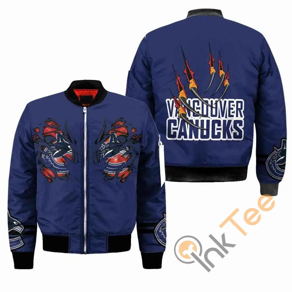 Vancouver Canucks Nhl Claws  Apparel Best Christmas Gift For Fans Bomber Jacket