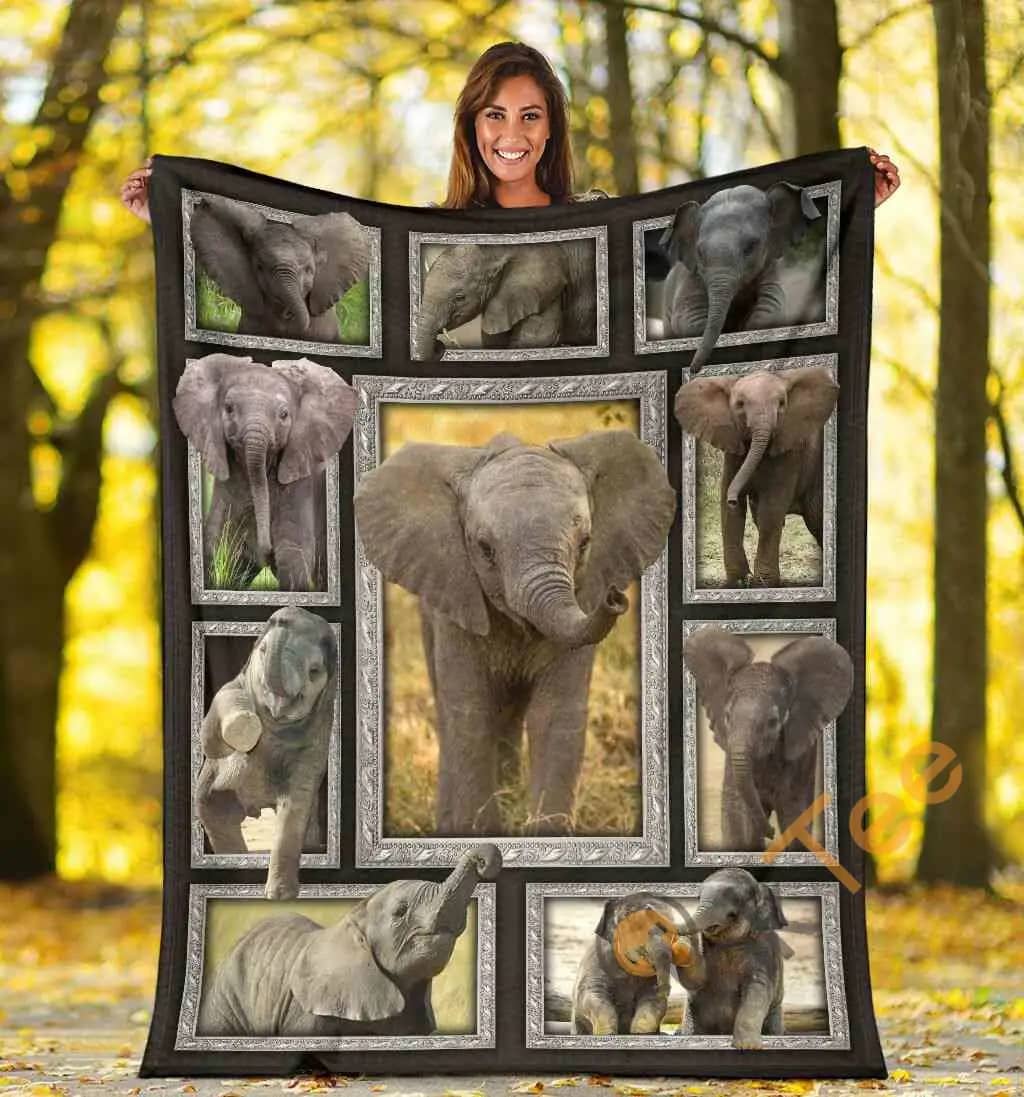 3D Funny Cute Elephant Wild Animals Lover Gifts Ultra Soft Cozy Plush Fleece Blanket