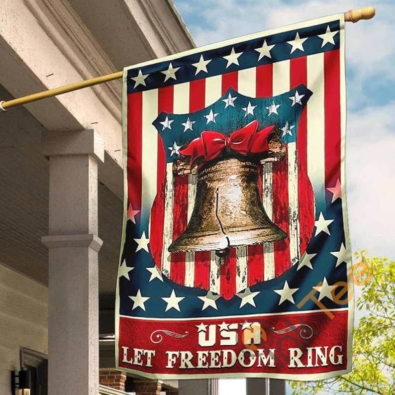 4th July American Independence Day Let Freedon Ring Peace Justice Liberty Outdoor Decor House Flag
