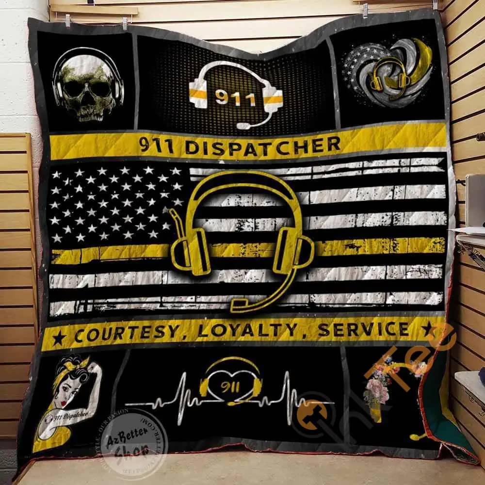 911 Dispatcher Courtesy Loyalty Service  Blanket Th1707 Quilt