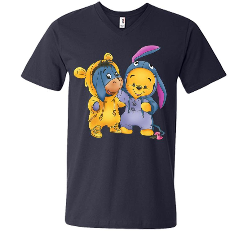 Inktee Store - Baby Eeyore And Pooh V-Neck T-Shirt Image