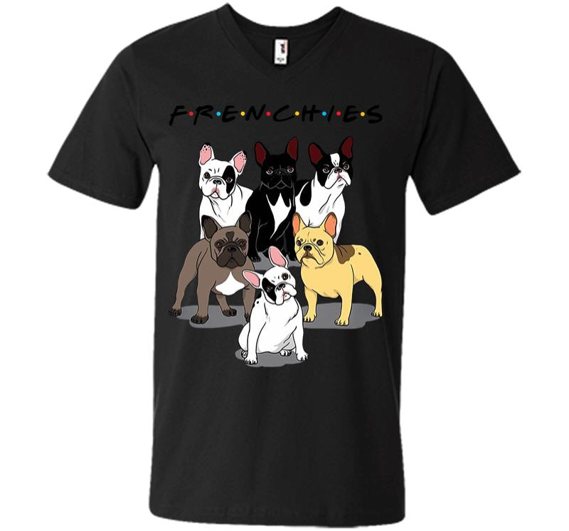 Bulldog Team Frenchies V-Neck T-Shirt