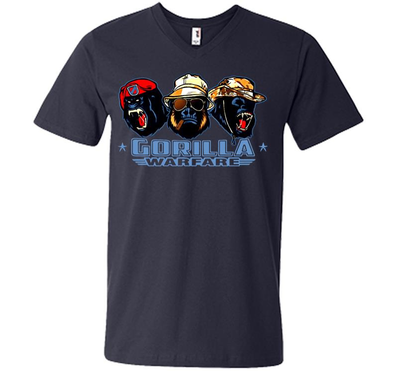 Inktee Store - Official Gorilla Warfare V-Neck T-Shirt Image