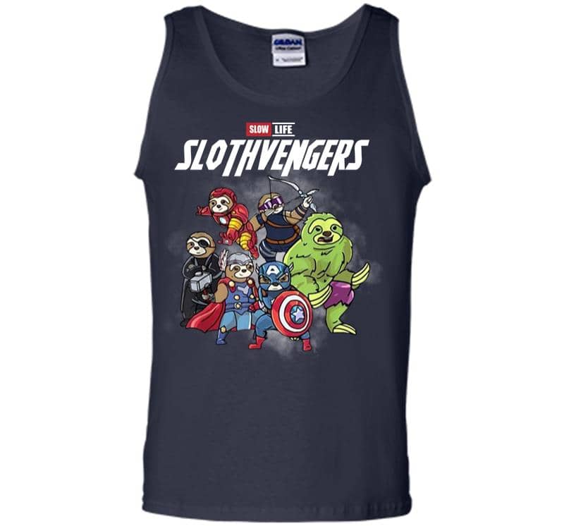 Inktee Store - Official Slow Life Slothvengers Men Tank Top Image