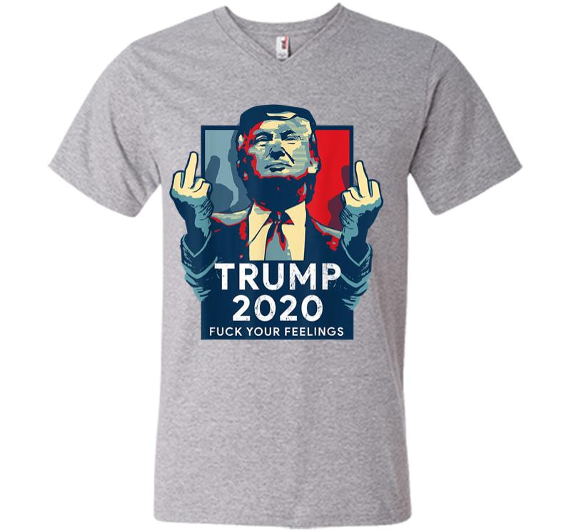 Inktee Store - Retro Vintage Donald Trump For President 2020 V-Neck T-Shirt Image