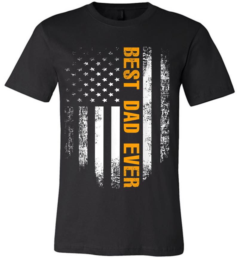 Vintage Best Dad Ever American Flag Fathers Day Gift Premium T-Shirt