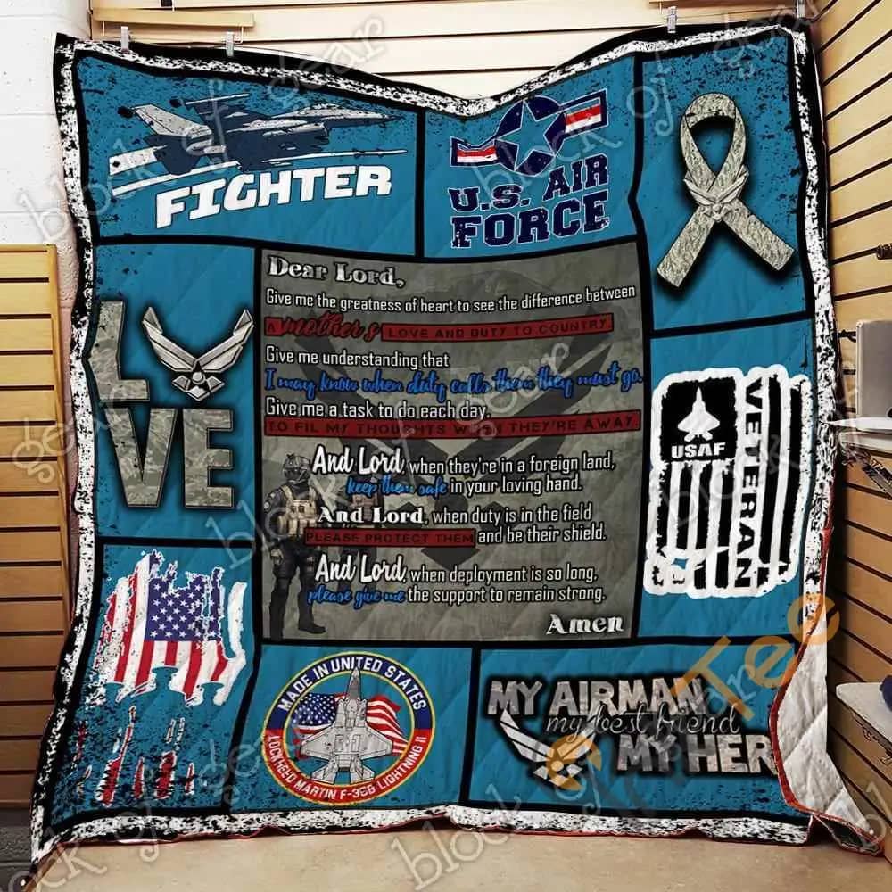 Air Force Mom’s Prayer  Blanket Kc1507 Quilt
