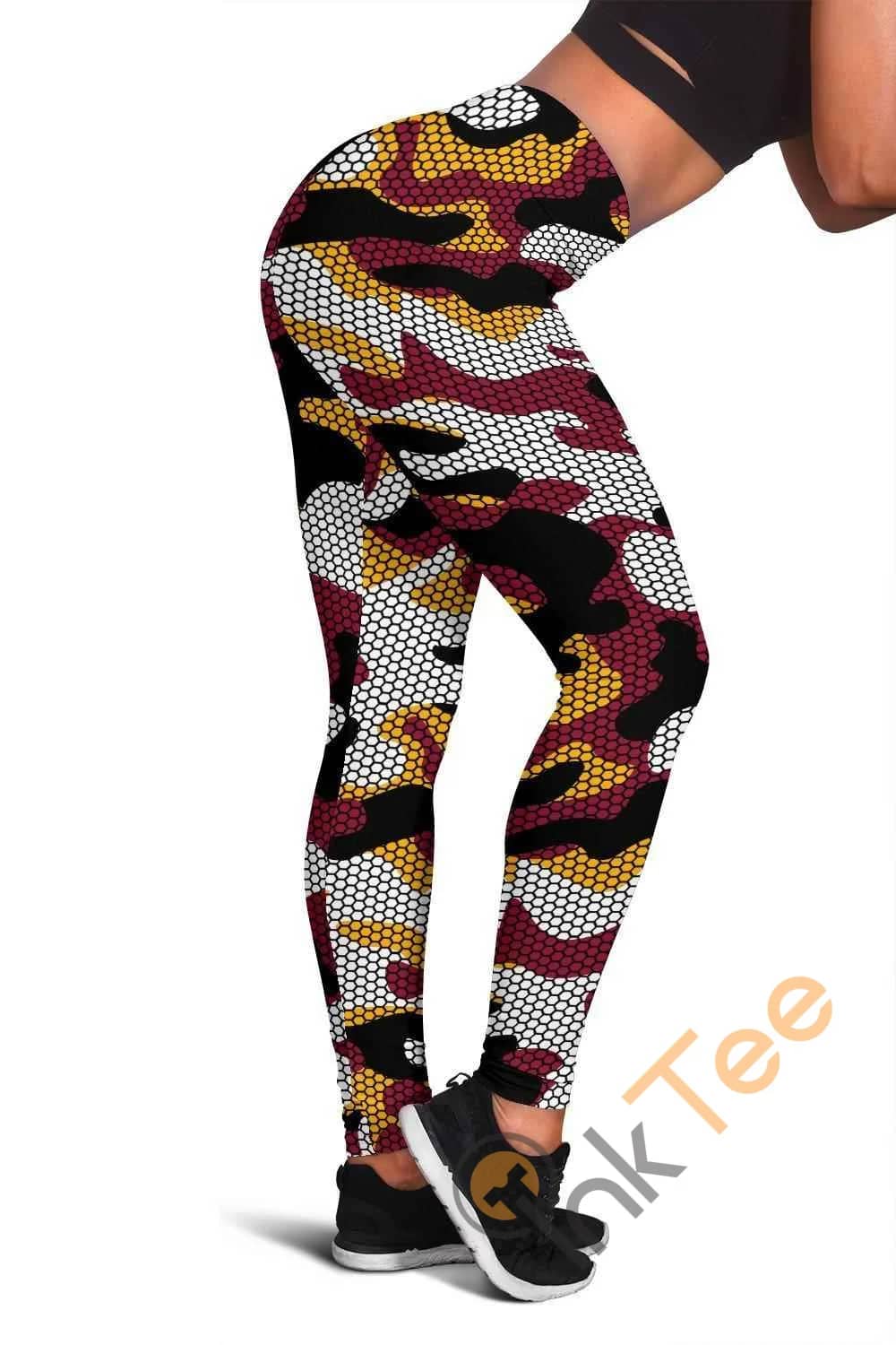 Arizona Cardinals Inspired Hex Camo 3D All Over Print For Yoga Fitness Fashion Women's Leggings