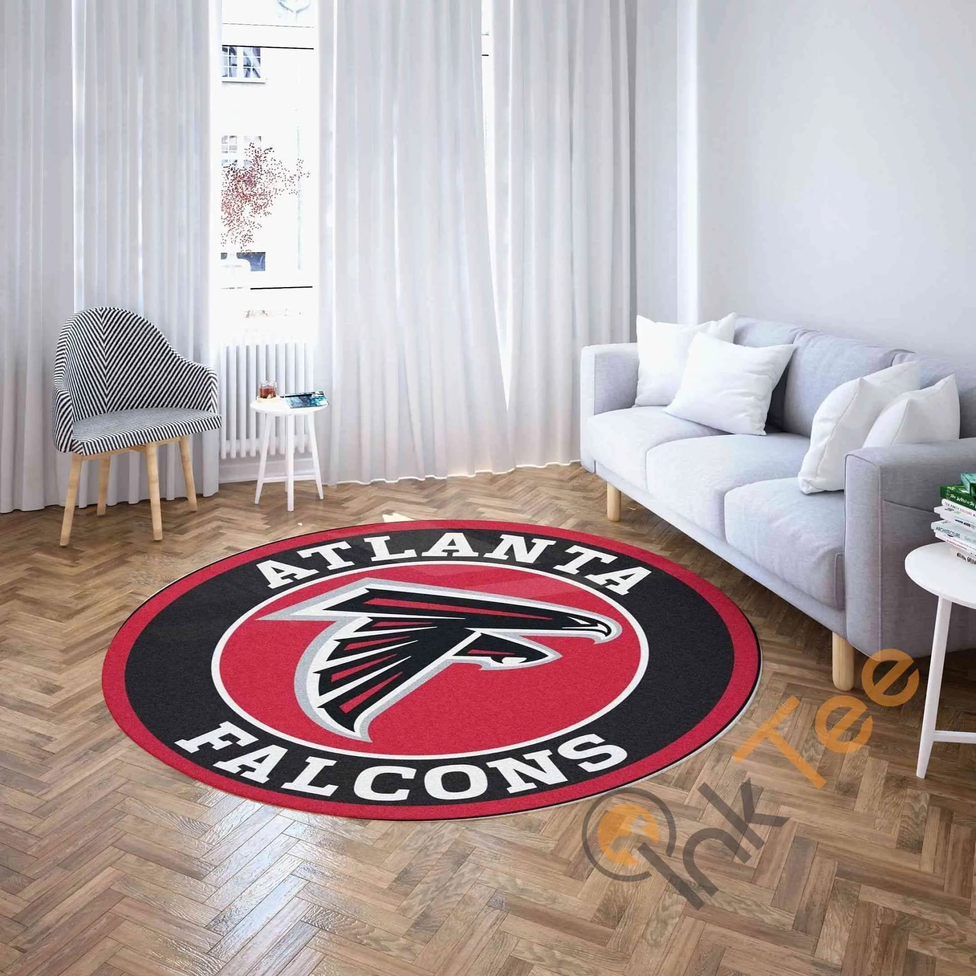 Atlanta Falcons Round Carpet  Nfl Football Amazon Best Seller Sku 44 Rug