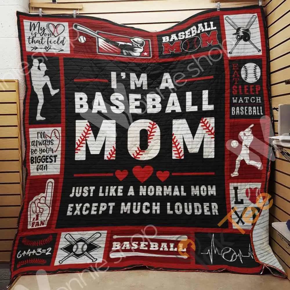 Baseball I'm A Baseball Mom  Blanket TH0409 Quilt