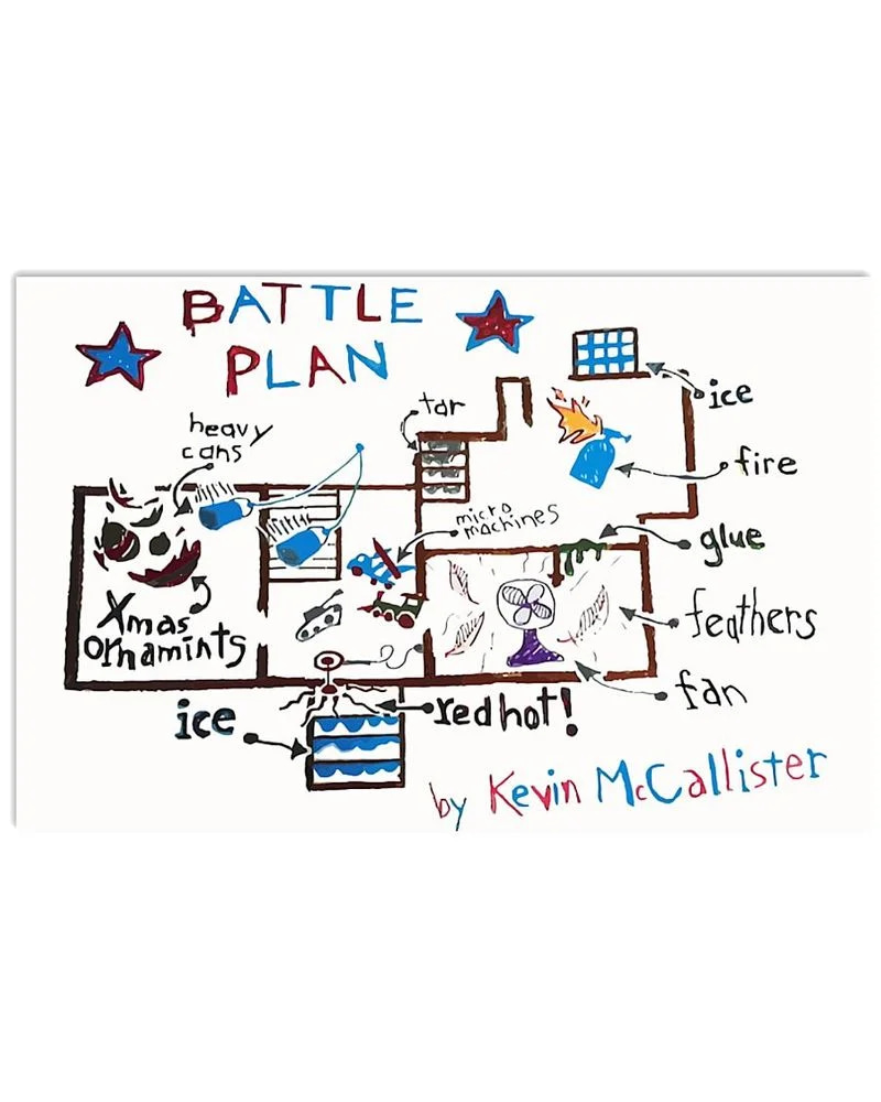 Battle Plan Homealone Unframed , Wrapped Canvas Wall Decor - Frame Not Include Poster