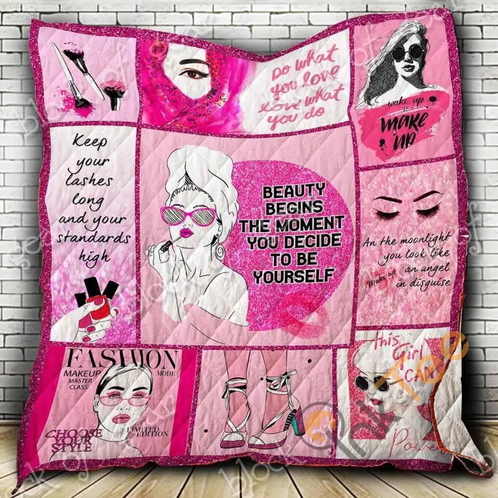 Beauty Begins The Moment You Decide To Be Yourself  Blanket KC1707 Quilt