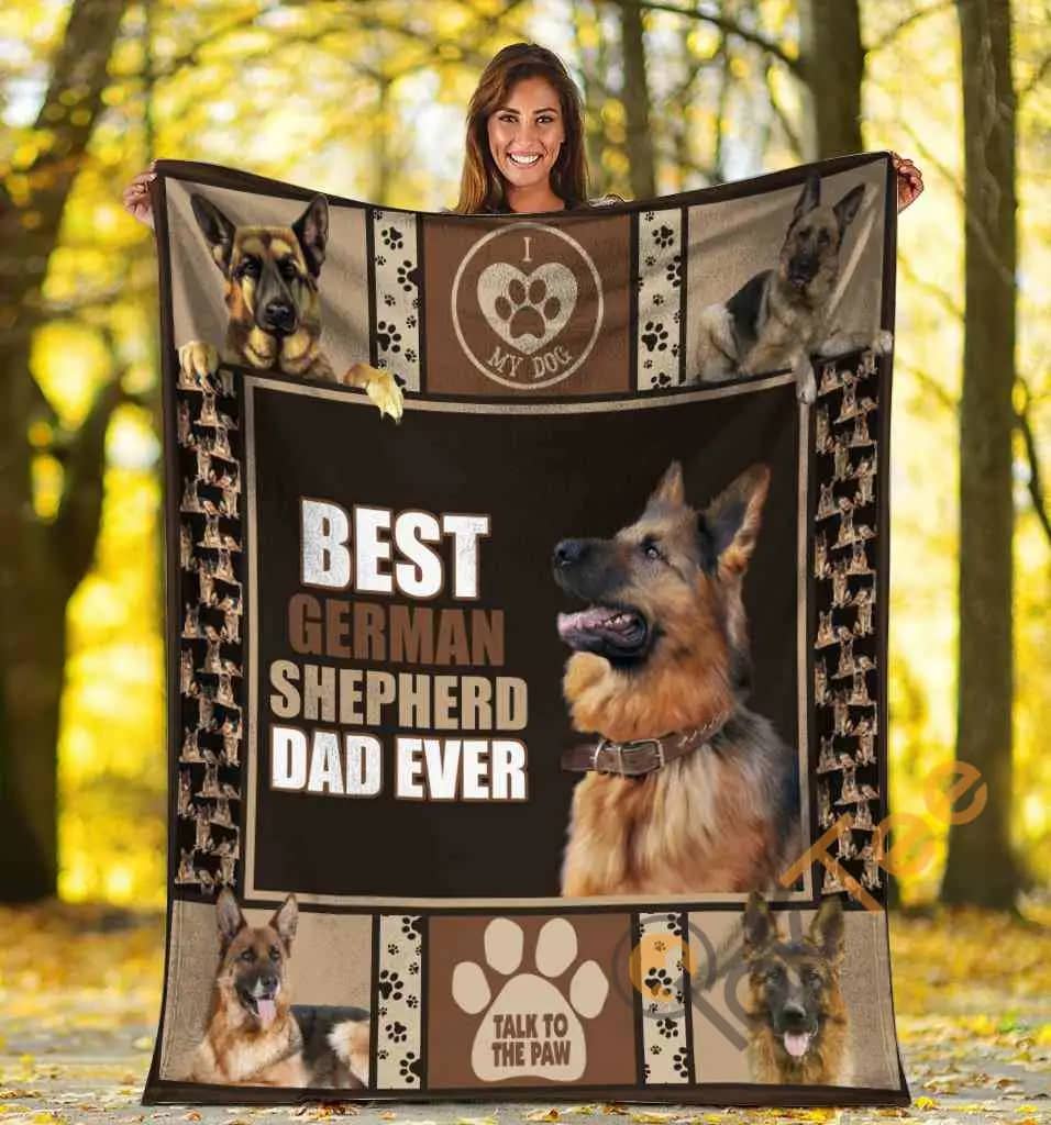 Best German Shepherd Dad Ever Daddy Gifts Dog Lover Owner Ultra Soft Cozy Plush Fleece Blanket