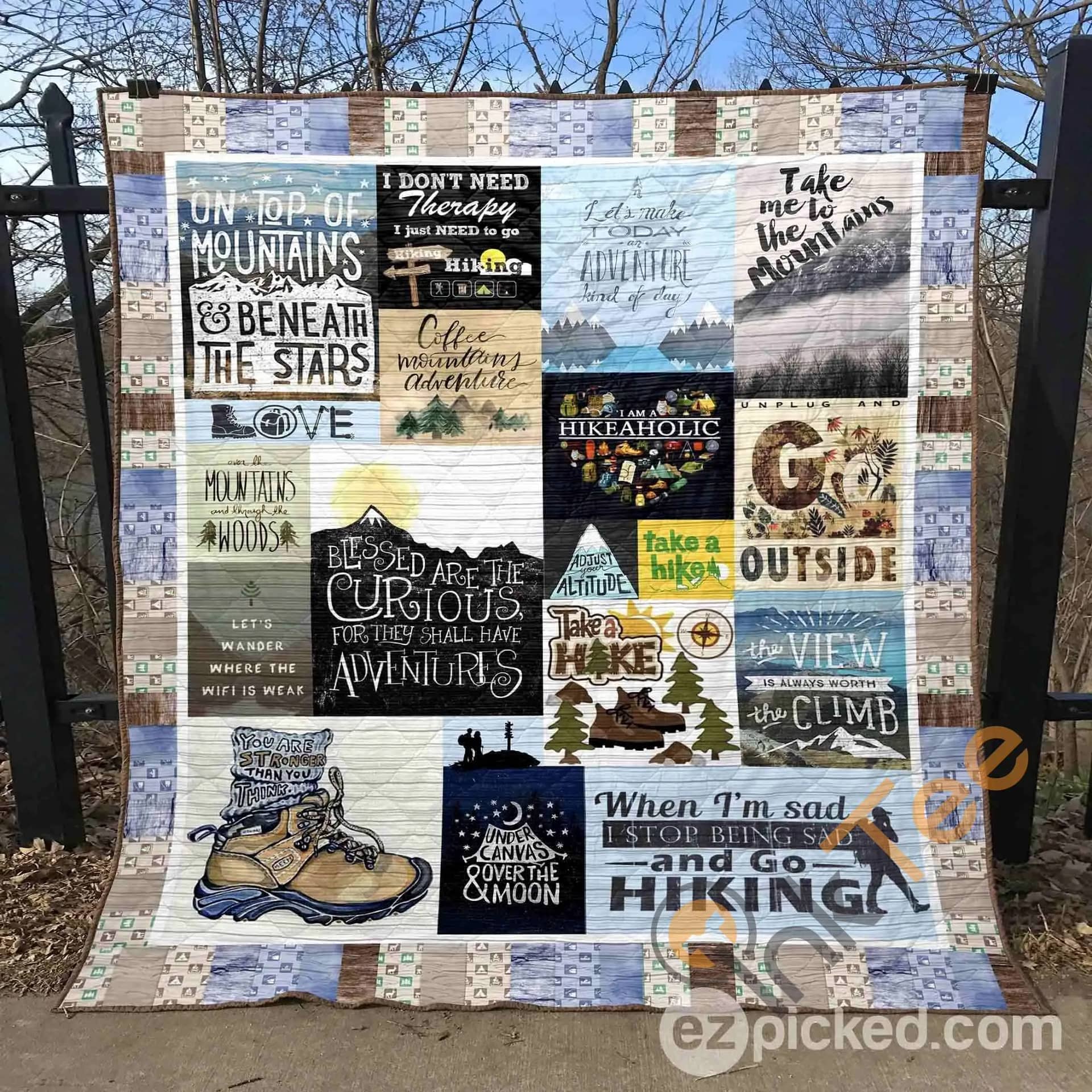 Blessed Are The Curious For They Shall Have Adventures  Blanket TH0107 Quilt