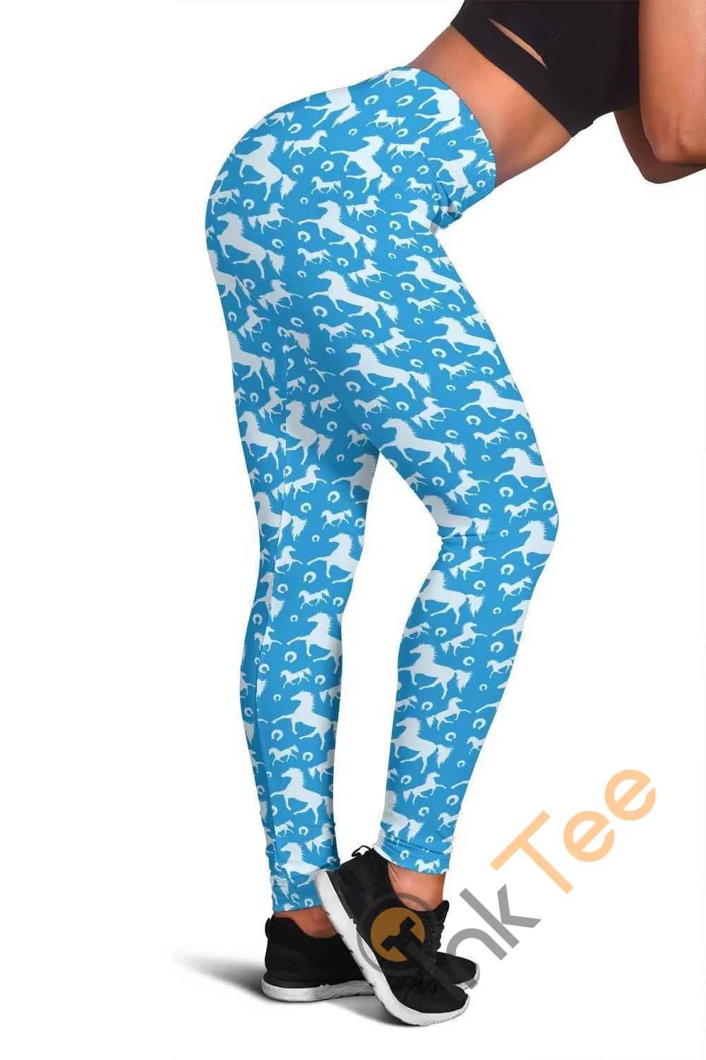 Blue Horse 3D All Over Print For Yoga Fitness Women's Leggings