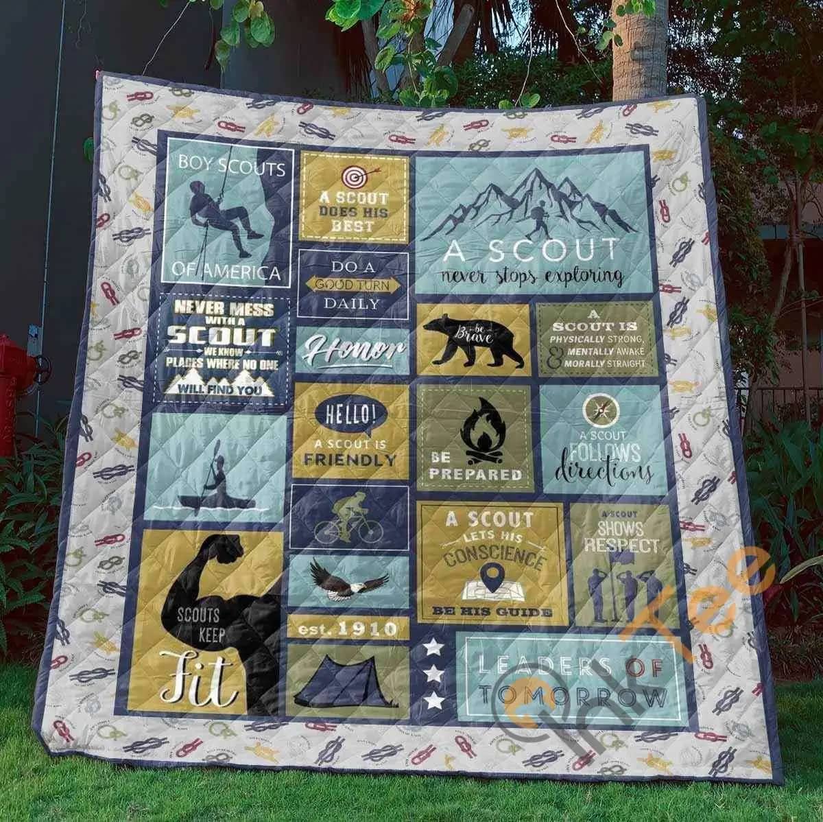 Boy Scout Keep Your Head Up  Blanket TH0107 Quilt