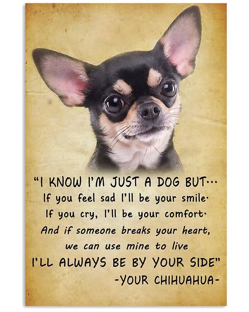 Chihuahua Always Be By Your Side Unframed / Wrapped Canvas Wall Decor Poster
