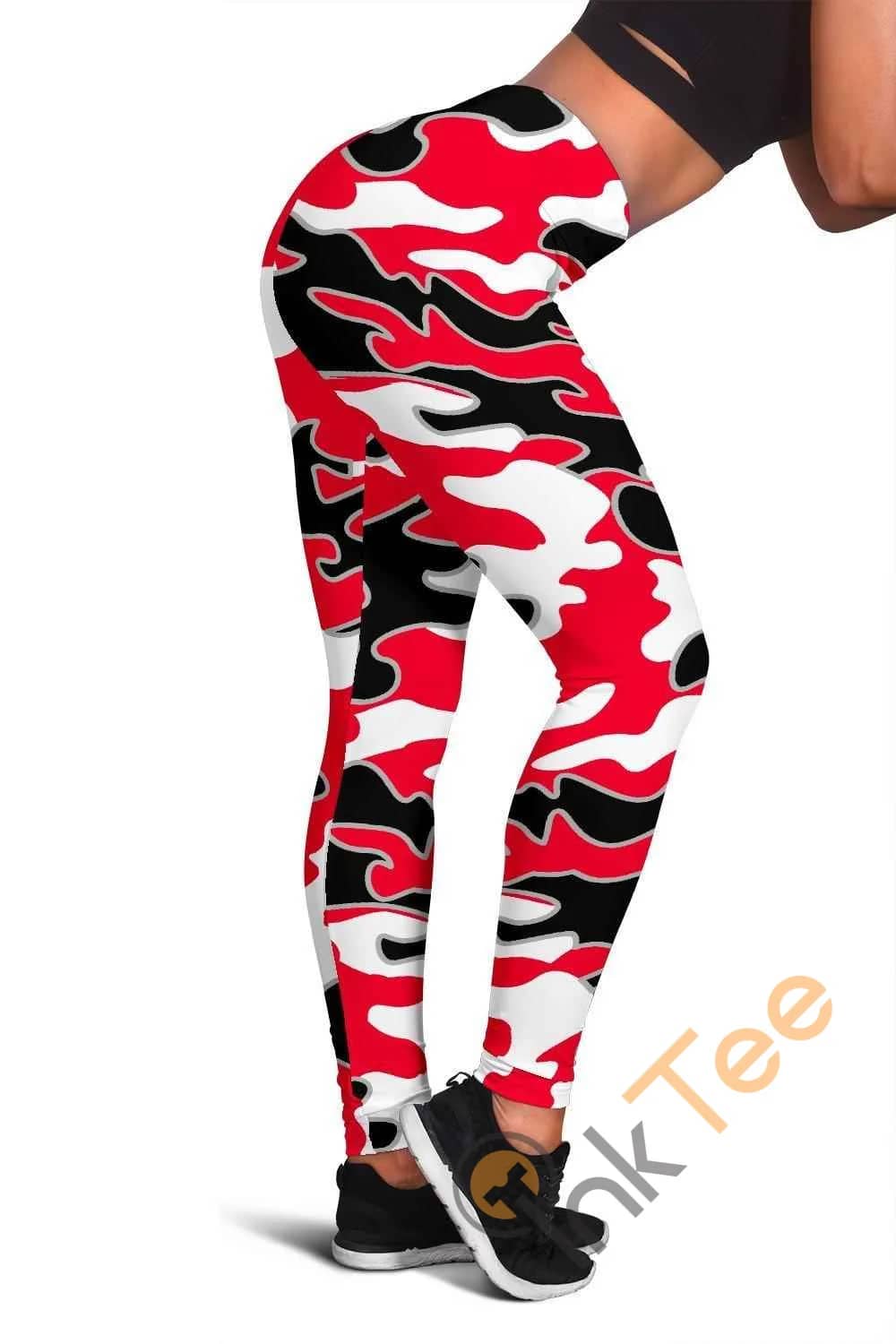 Cincinnati Reds Inspired Tru Camo 3D All Over Print For Yoga Fitness Fashion Women's Leggings