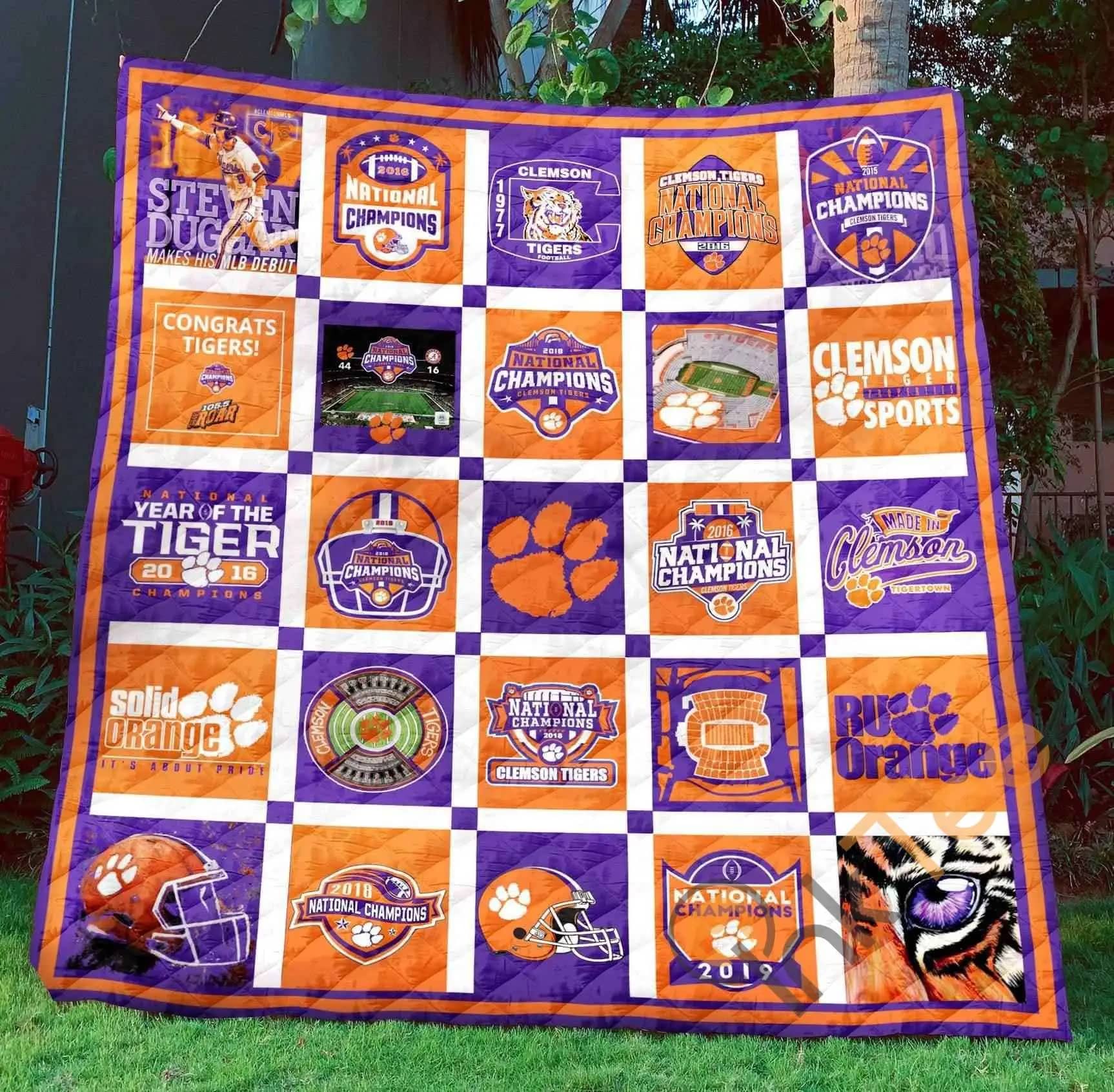 Clemson Tigers  Blanket Th1507 Quilt