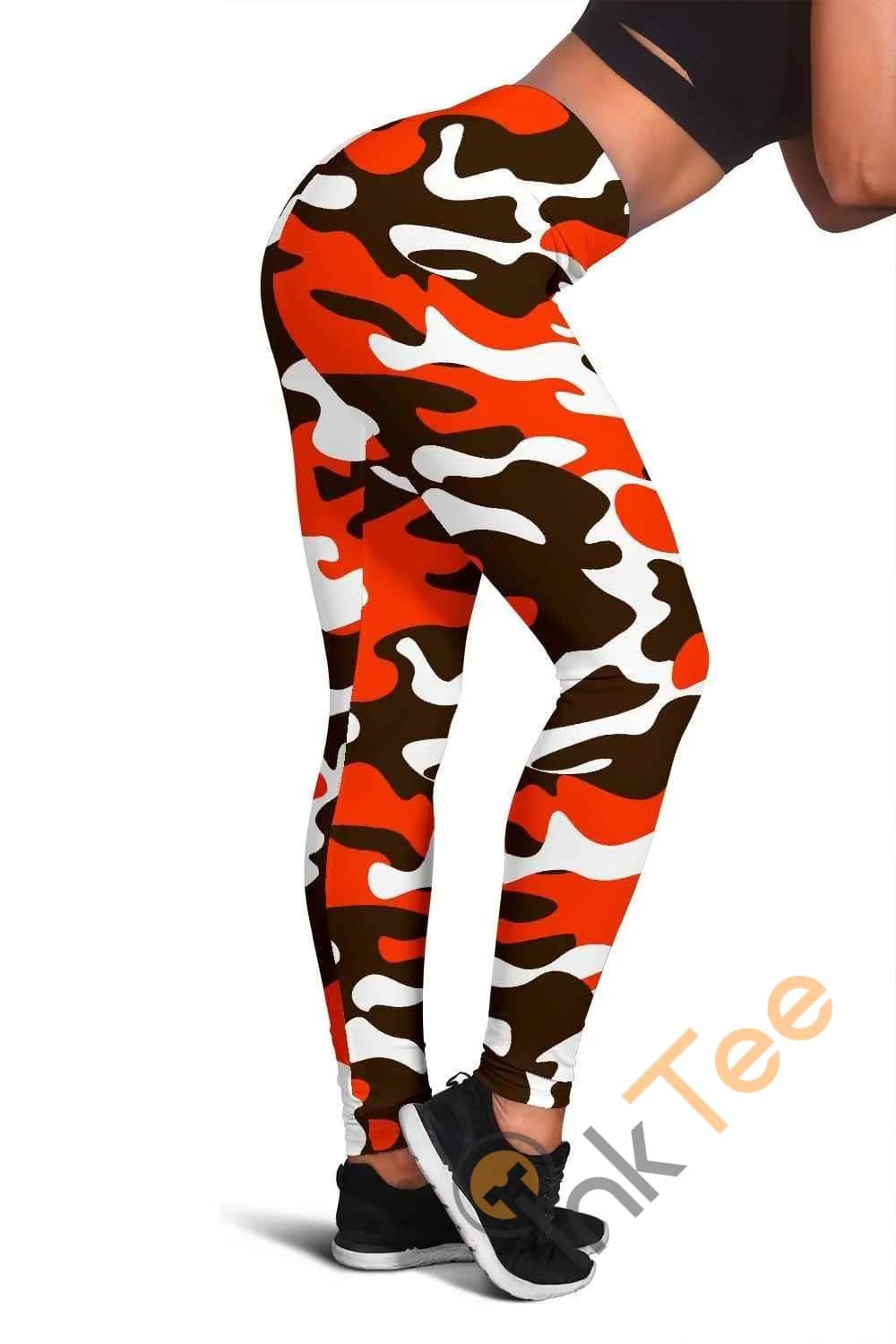 Cleveland Browns Inspired Tru Camo 3D All Over Print For Yoga Fitness Fashion Women's Leggings