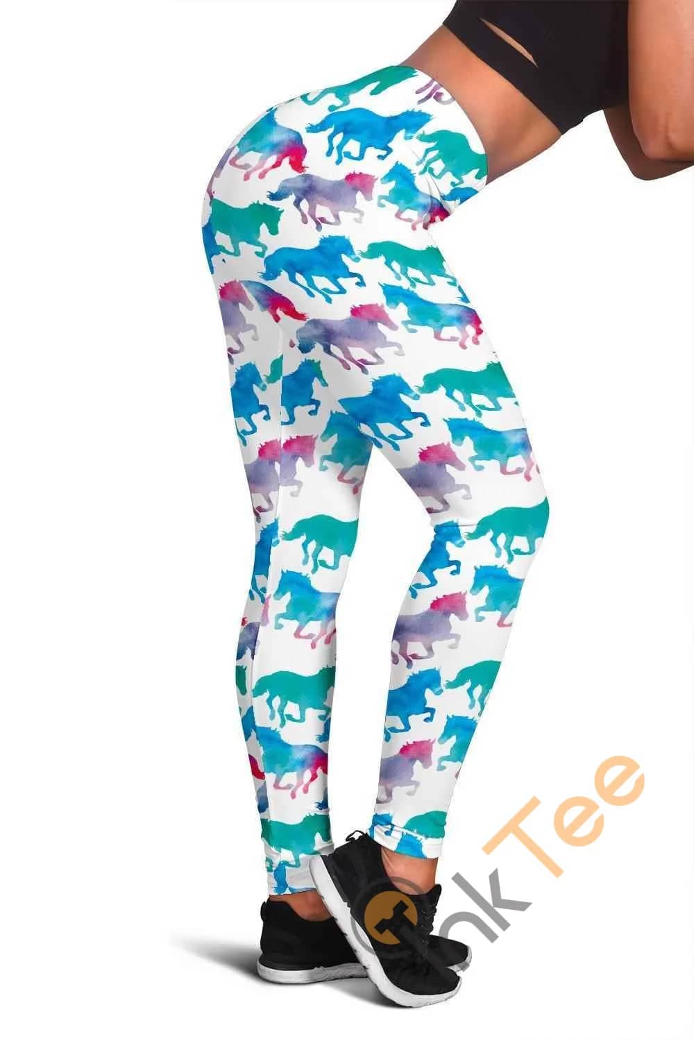 Colorful Horse 3D All Over Print For Yoga Fitness Women's Leggings