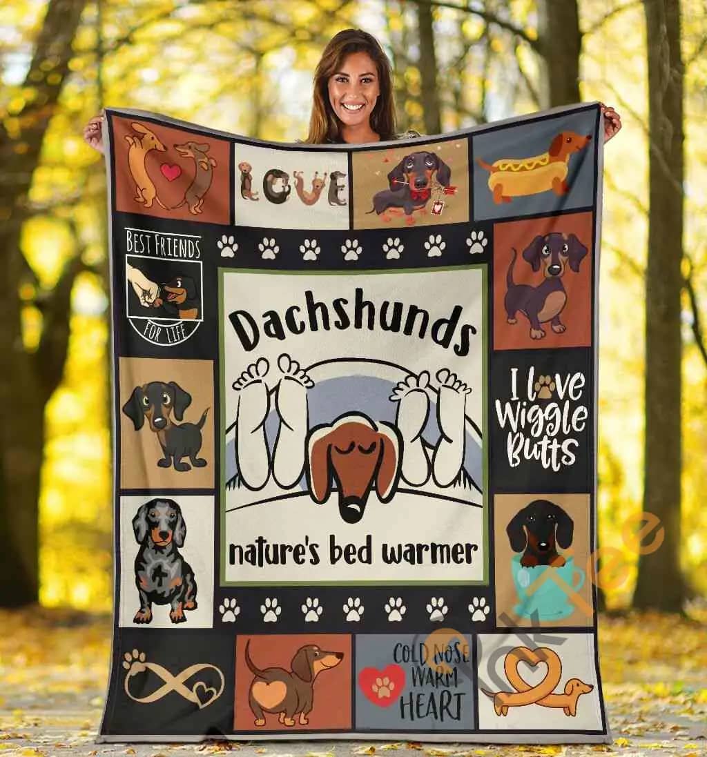 Dachshunds Nature's Bed Warmer Dachshund Doxie Wiener Dog Lovers Ultra Soft Cozy Plush Fleece Blanket