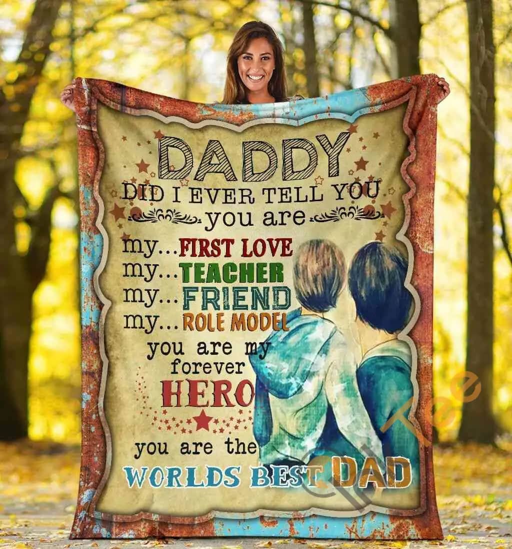 Daddy You Are The Worlds Best Dad Father'S Day Gift Ultra Soft Cozy Plush Fleece Blanket