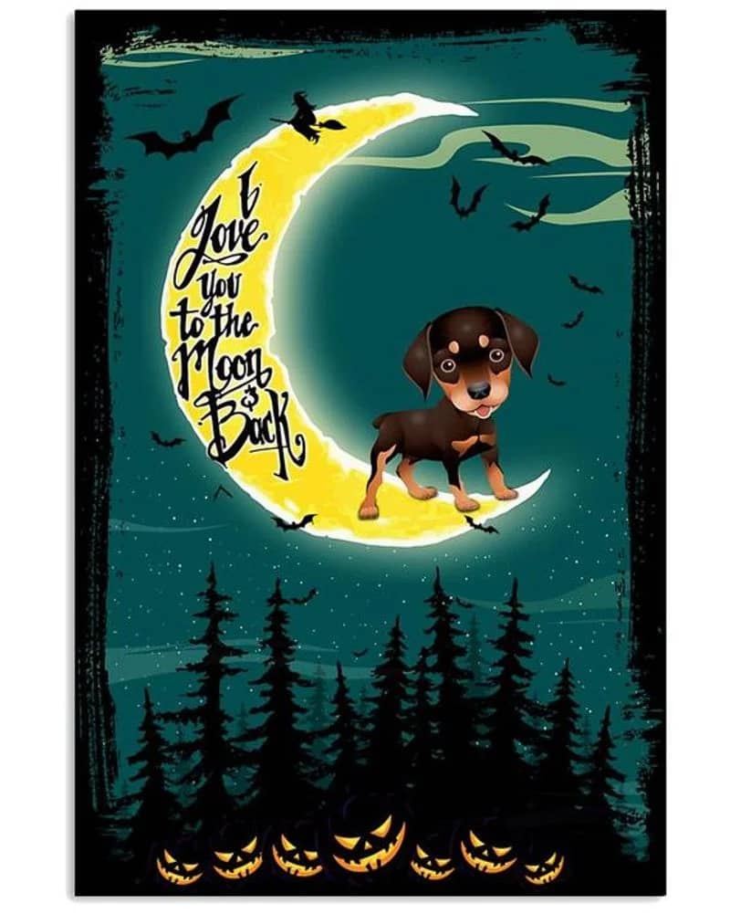Dog I Love You To The Moon And Back Nightmare Unframed / Wrapped Canvas Wall Decor Poster