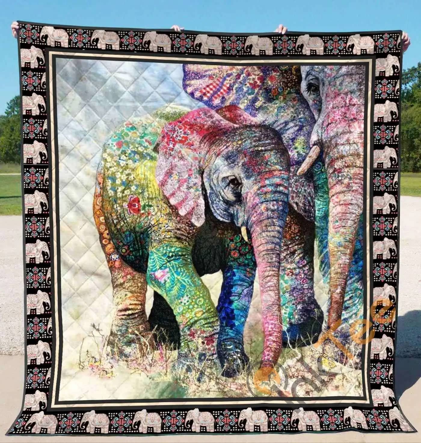 Elephant Ver14  Blanket Th1507 Quilt