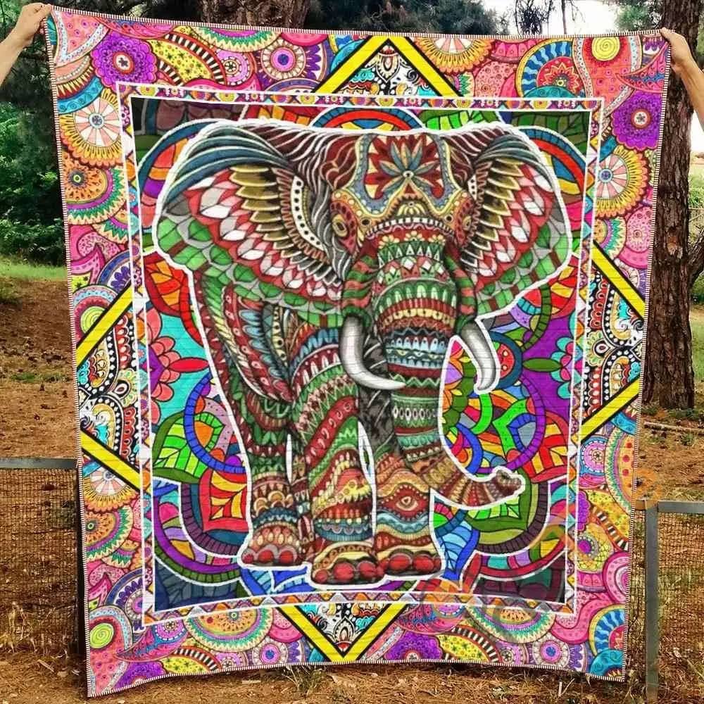 Elephant Ver3  Blanket Th1507 Quilt