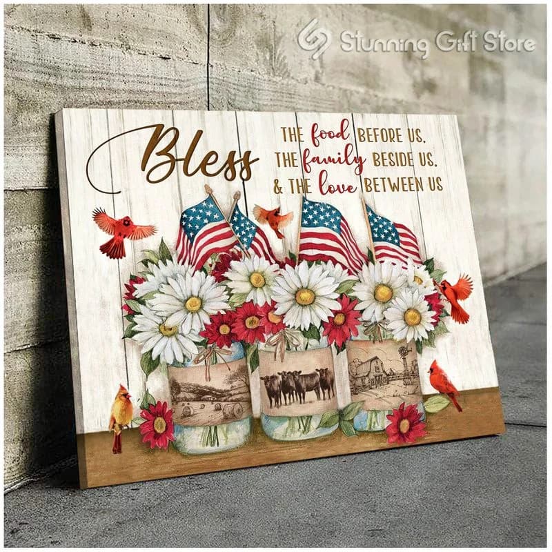 Family Cardinal Farm Bless The Love Between Us Unframed / Wrapped Canvas Wall Decor Poster