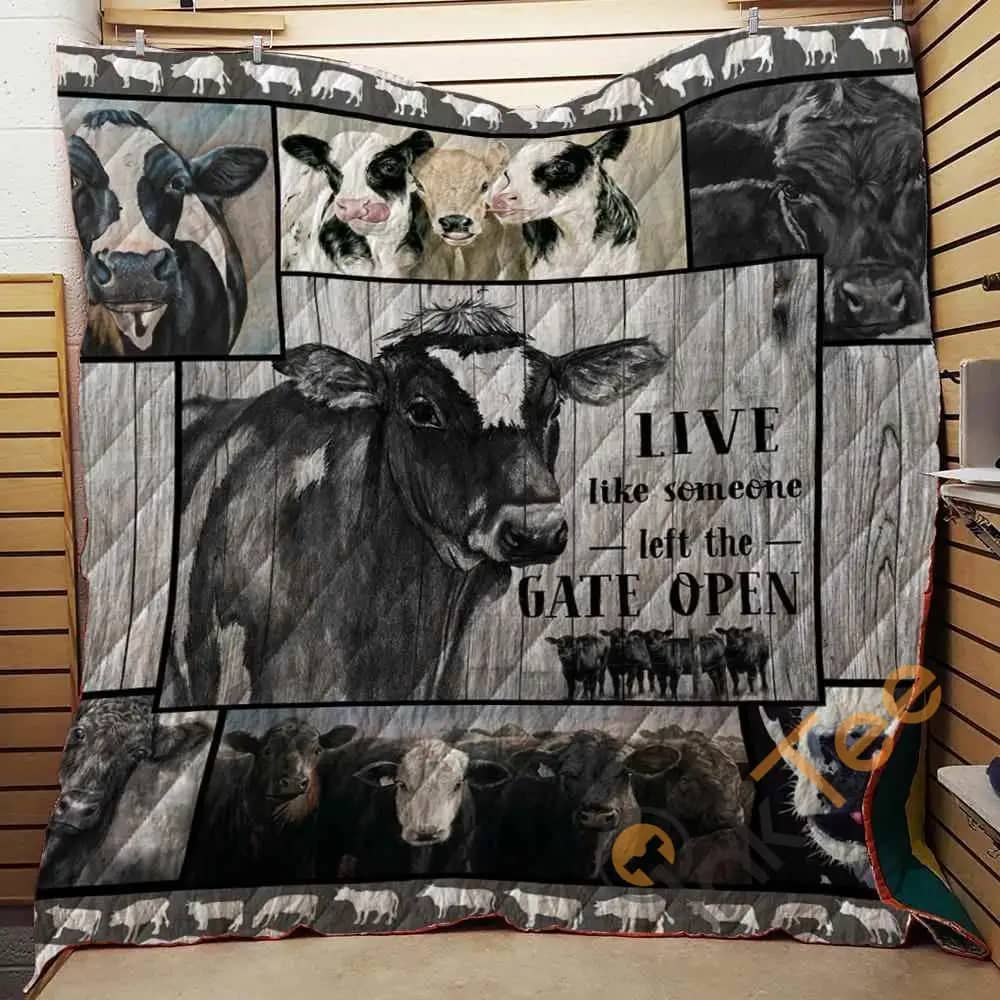 Farm Cow Live Like Someone   Blanket TH1707 Quilt
