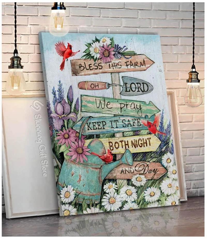 Farm Crop Bless This Farm Unframed / Wrapped Canvas Wall Decor Poster