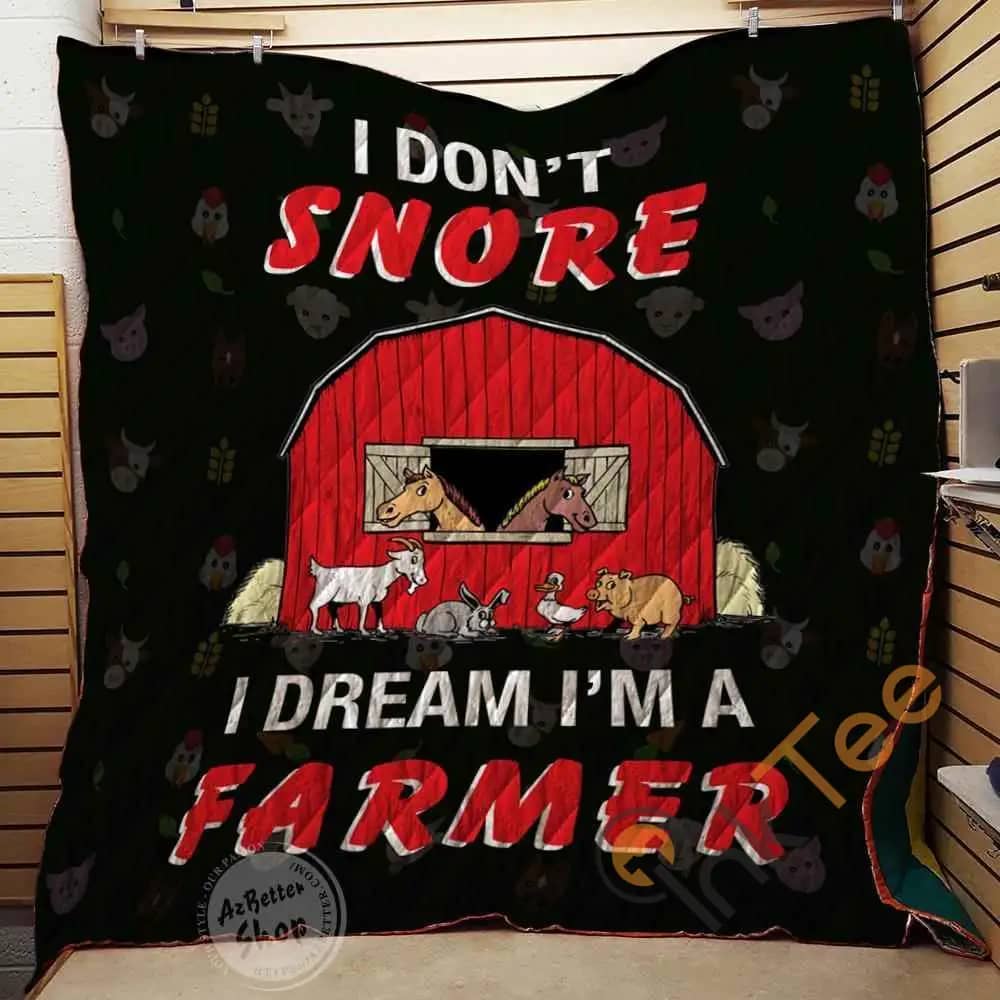 Farmer I Don't Snore I Dream I'm  Blanket TH1707 Quilt