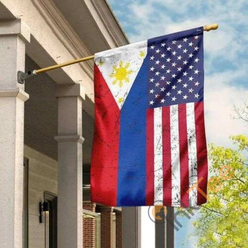 Filipino American Us Sku 0178 House Flag
