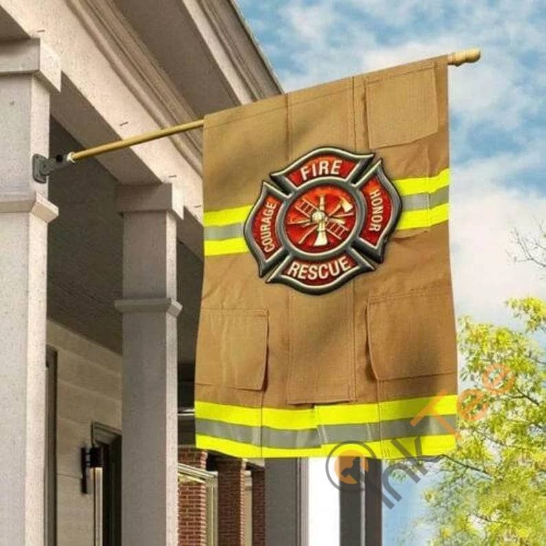 Firefighter Fire Rescue Courage Us Sku 0226 House Flag