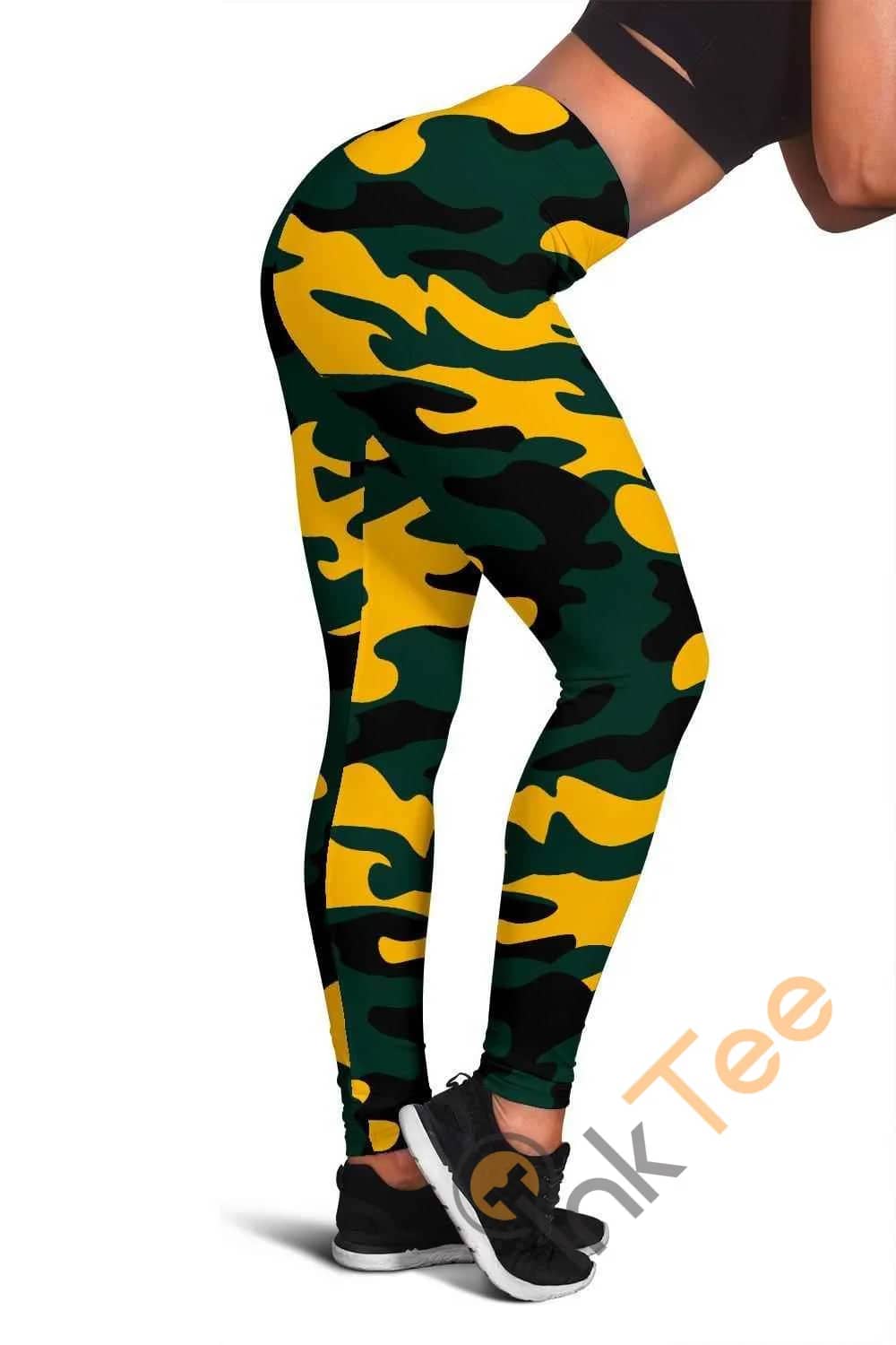 Green Bay Packers Inspired Tru Camo 3D All Over Print For Yoga Fitness Fashion Women'S Leggings