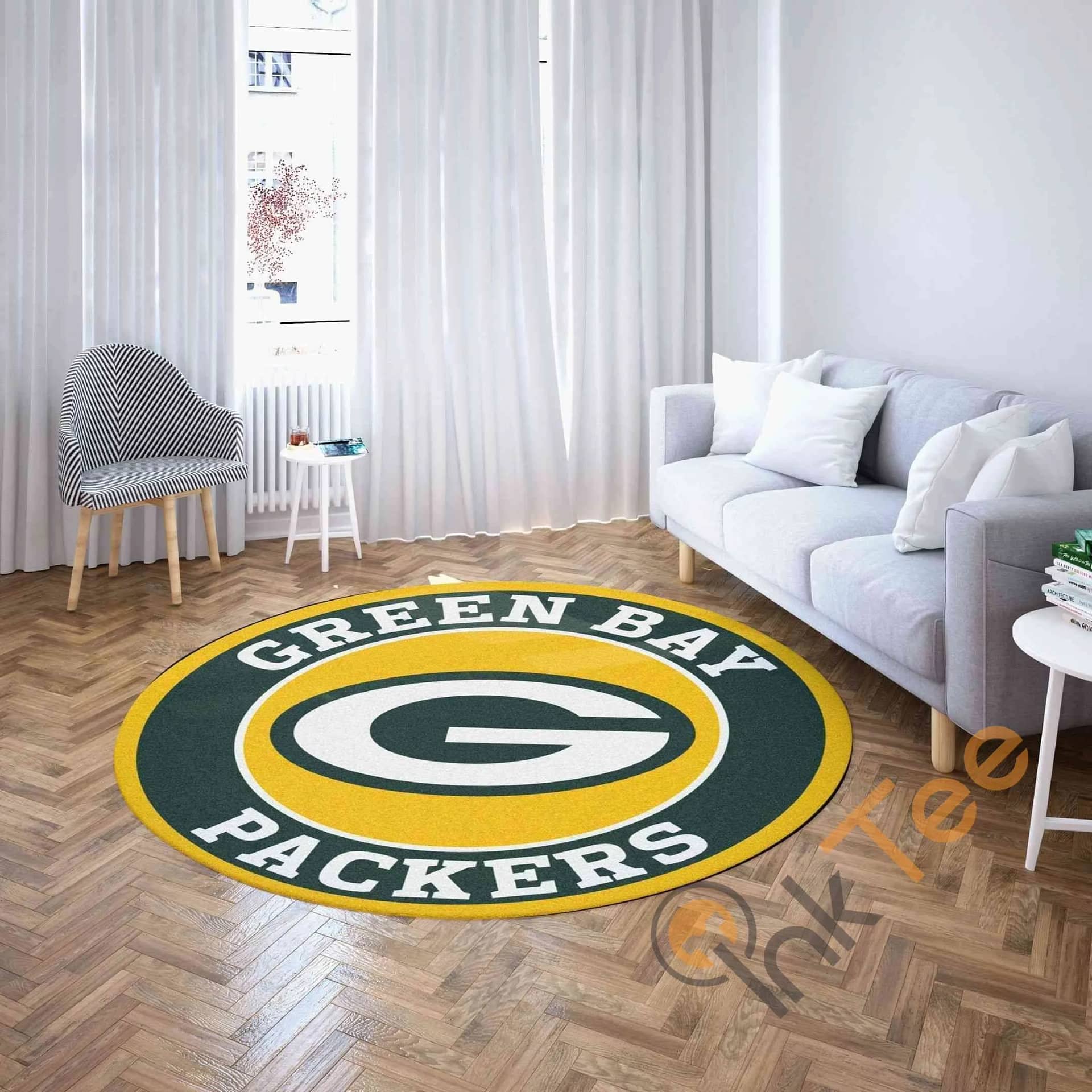 Green Bay Packers Round Carpet  Nfl Football Amazon Best Seller Sku 2157 Rug