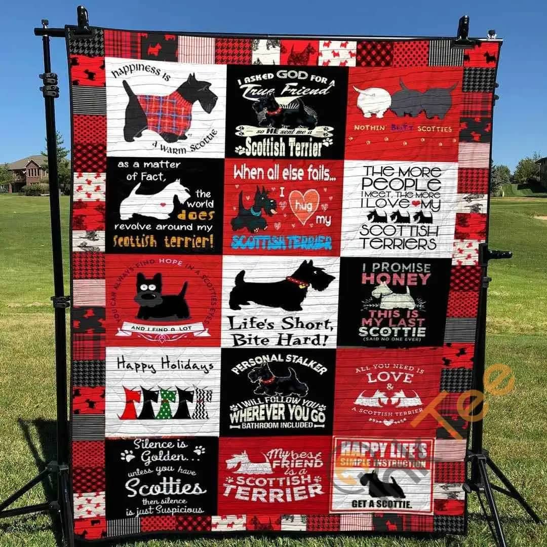 Happiness Is A Warm Scottie  Blanket TH0107 Quilt