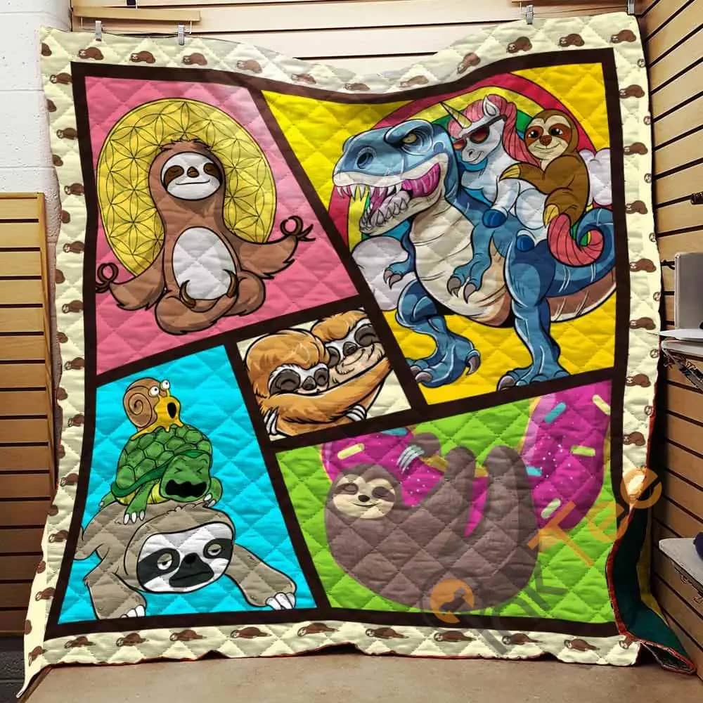 Happy Sloth  Blanket TH1707 Quilt