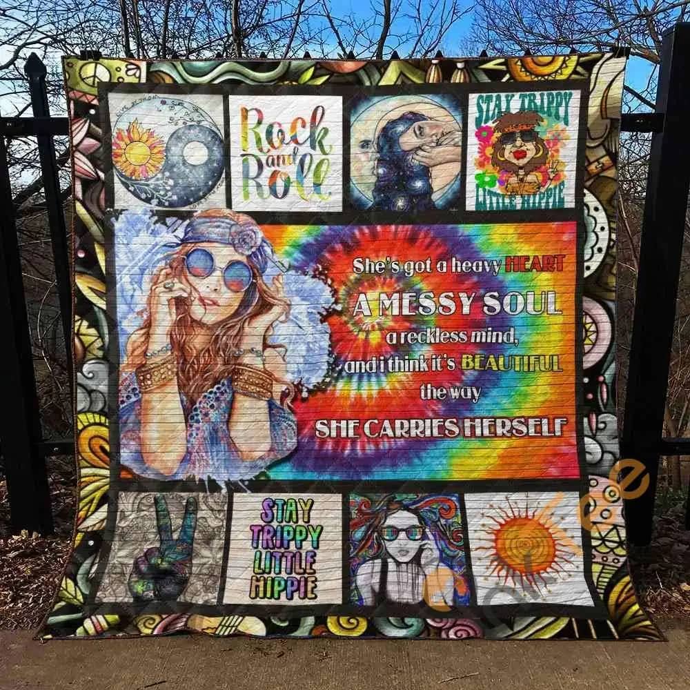 Hippie Girl Ver1  Blanket Th1307 Quilt