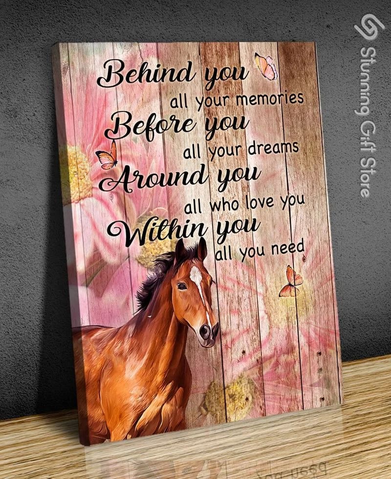 Horse Behind You All Your Memories Unframed / Wrapped Canvas Wall Decor Poster