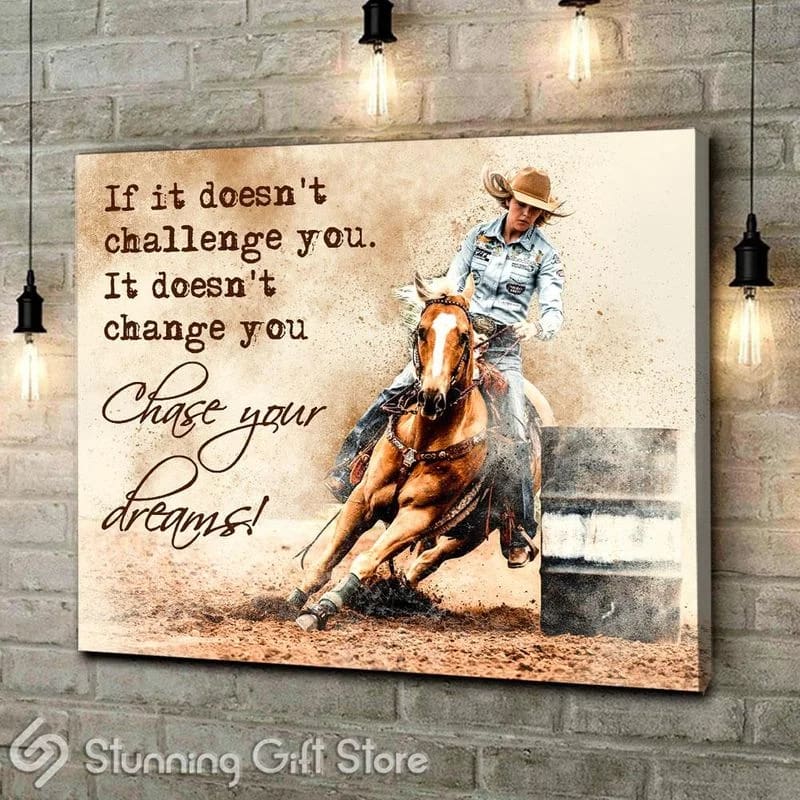 Horse Raider Chase Your Dreams Unframed / Wrapped Canvas Wall Decor Poster