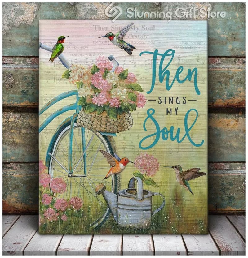 Hummingbird Then Sings My Soul Unframed / Wrapped Canvas Wall Decor Poster