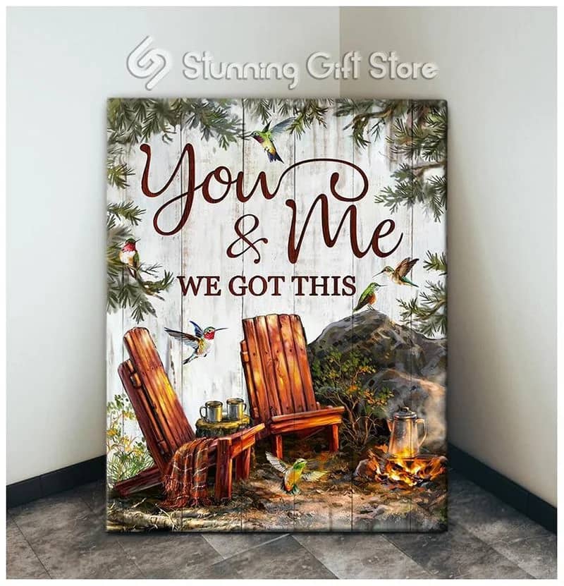 Hummingbird You & Me We Got This (Forest) Unframed / Wrapped Canvas Wall Decor Poster