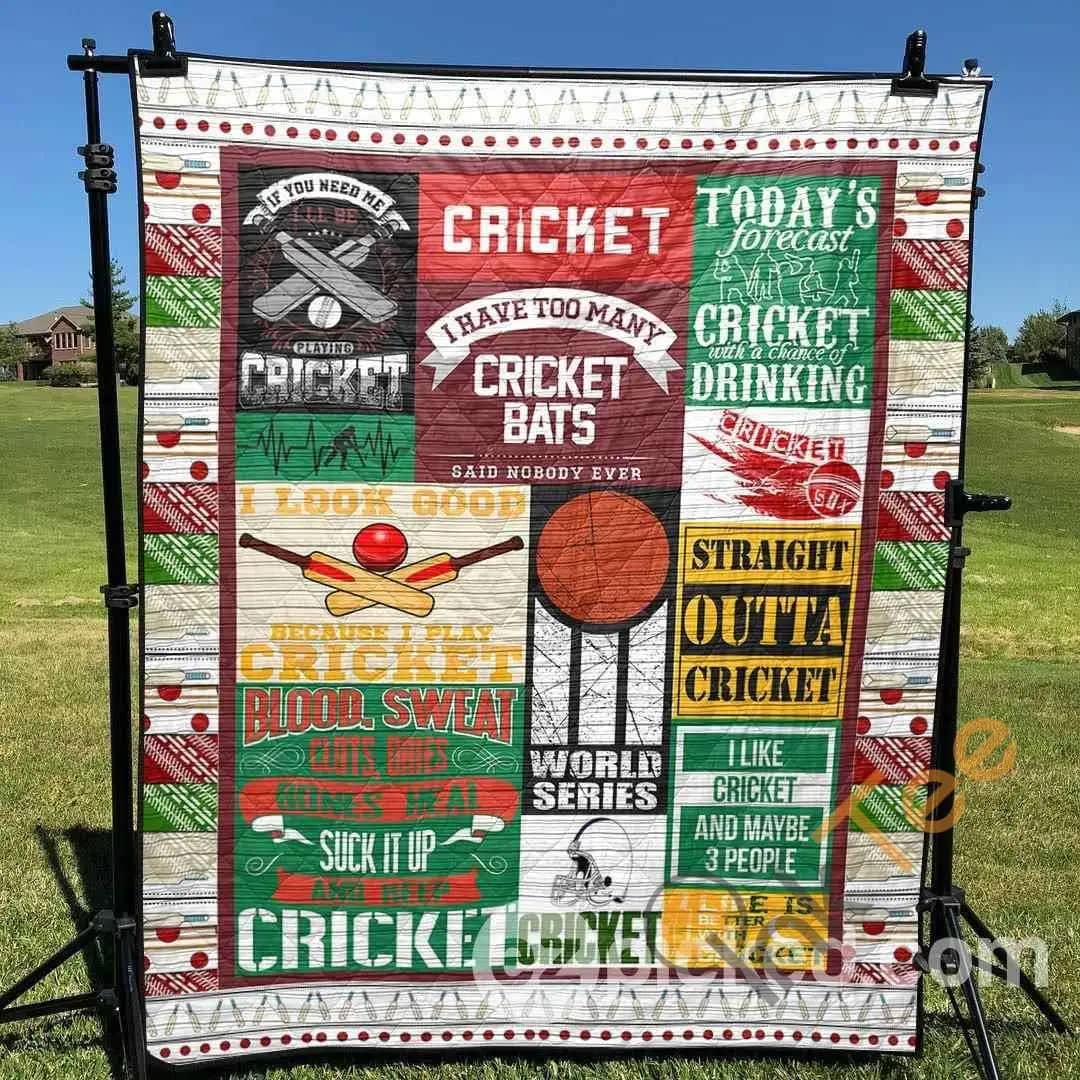 I Have Too Many Cricket Bats  Blanket TH0107 Quilt