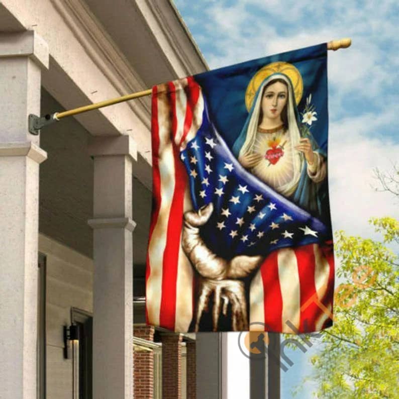Immaculate Heart Of Mary Sku 0237 House Flag