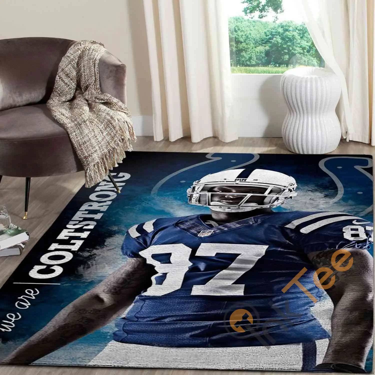Indianapolis Colts Area  Amazon Best Seller Sku 518 Rug